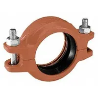 This rigid bolted grooved pipe coupling joins grooved-end pipe in fire protection, HVAC, and industrial piping systems. Constructed from ductile iron with an NBR seal, it provides a leak-tight, mechanically strong connection rated for a maximum operating pressure of 300 psi. The coupling is sized for 6 in x 6 in pipe