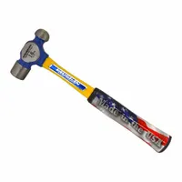 Ball Peen Hammer: Fiberglass, Steel, 16 oz Head Wt, 1 1/8 in Face Dia, 13 in Overall Lg (MPN FS016)