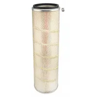 Round-oval engine air filter with axial seal. Inside diameter 7/16 in. Designed for Ford buses. Removes airborne contaminants from intake air