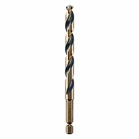 DEWALT Hex Shank Drill Bit: 21/64", 135° Split Point, Black & Gold HSS, Impact Rated (MPN DWA5021)