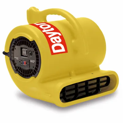 Dayton Centrifugal Blower: 1,050 cfm, 1/3 hp, Fixed Frame, 115V AC, 2 Speeds, Yellow - Portable Blowers