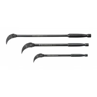 GEARWRENCH Pry Bar Set: Claw End, 8 in_10 in_16 in Overall Lg, 1/4 in_3/8 in End Wd - Wrecking Bars