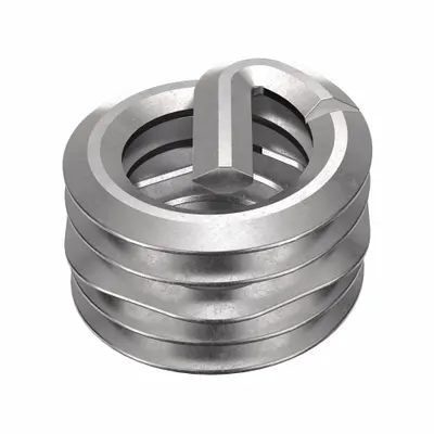 HELI-COIL Helical Insert: Tanged Tang Style, Free-Running, M6-1.00 Thread Size, Plain - Free-Running Tanged Helical Inserts