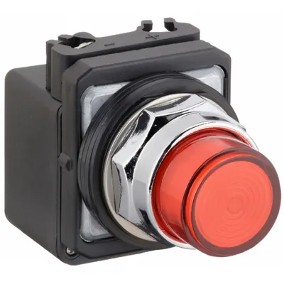 Dayton Pilot Light: 30 mm Panel Mounting Size, Amber, LED - LED Pilot-Lights