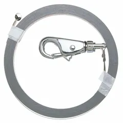 This liquid remaining (innage) gauging tape is designed for measuring the depth of dark liquids in tanks. The blade is made of silver steel, double-sided with Metric/SAE graduations, and features a swivel snap tip. It is 50 ft / 15 m in length and serves as a replacement blade for compatible gauging tapes.