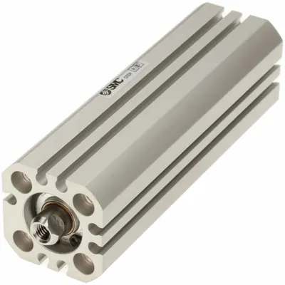 SMC Compact Cylinder: 25 mm Bore Dia, 25 mm Stroke Lg, Tapped Hole/Through Hole Mounting - Through Hole Mount Compact Cylinders