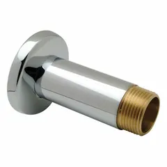 This sweat solder kit includes a brass cast wall flange for connecting flush valves to toilets and urinals. Designed for sweat-soldered copper pipe installations, it provides a secure joint for water supply connections in plumbing systems.