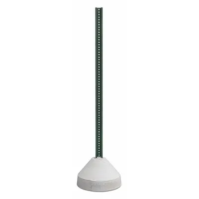 TAPCO Portable Sign Post with Cone Bases, 6 ft x 3-3/16 in x 1-15/32 in, Gray