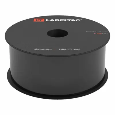 CREATIVE SAFETY SUPPLY LabelTac Pro Model High Temp Supply: 2 in x 100 ft, Vinyl, Black (Gloss) - LabelTac Thermal Transfer Continuous Label Rolls