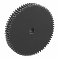 Spur Gear: Module m 2, 70 Teeth, 15 mm Bore Dia, Black Oxide Coated Carbon Steel, 20° Pressure Angle (MPN SS2-70)