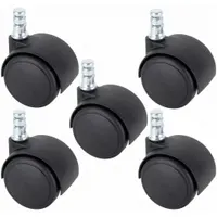 APPROVED VENDOR Stem Caster: Swivel, No Brake, 2 in Wheel Dia., 2 in Wheel Wd, Nylon, Nylon, 5 PK