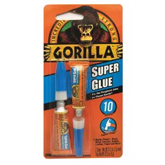 This general-purpose instant adhesive is supplied as a clear, thick liquid in a 0.21 fl oz tube. It bonds glass and is compatible with metals, making it suitable for repair and assembly tasks on non-porous surfaces where gap filling and fast setting are required.