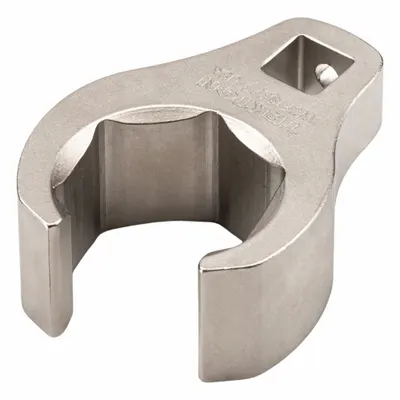 TEKTON Crowfoot Wrench: Steel, Satin Nickel, 3/8 in Drive Size, 27 mm Head Size - Metric Flare Nut Crowfoot Wrenches