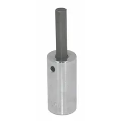 Hex bit socket with 1/2 in drive and 7/16 in hex tip, overall length 4 1/4 in. Designed for driving hex fasteners using standard ratchets and drivers in automotive repair, machinery maintenance, and general industrial assembly.