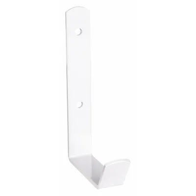 OEM Wall Mount Utility Hook, White, Steel, 50 lb Capacity, 4 1/4 in Projection - Wall Mount Utility Hooks