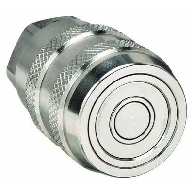 Parker Hydraulic Quick Connect Hose Coupling: 3/8 in Coupling Size, Steel, Nitrile - 71 Series Hydraulic Quick-Connect Coupling Bodies