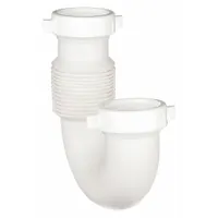 APPROVED VENDOR Bend: Plastic, White, 1 1/2 in_1 1/4 in Nominal Pipe Size, 7 3/4 in Overall Lg, Slip