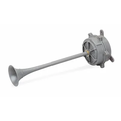 FEDERAL SIGNAL Resonating Horn, 120V AC, Gray, 8x8 in, Indoor/Outdoor - Horn Alarms