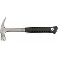 Straight Claw Hammer: Steel, Textured Grip, Steel Handle, 16 oz Head Wt, 13 in Overall Lg, Smooth