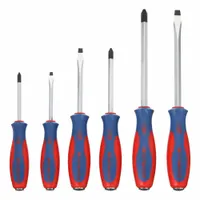 WESTWARD Demolition Magnetized Tip Screwdriver Set: 1-10 Pieces, 6 Pieces, Phillips/Slotted Tip (MPN 401L77)