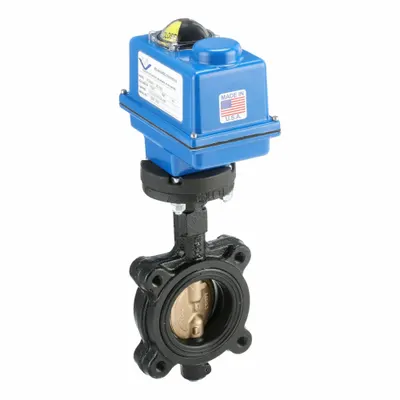 MILWAUKEE VALVE Butterfly Valve: For Gas/Oil/Water Media, Ductile Iron, 115V AC, 3 in Pipe Size - Ductile Iron General-Service Electric Butterfly Valves