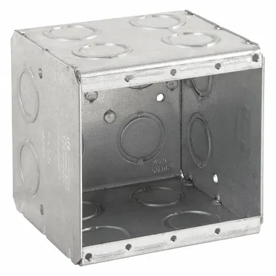RACO Electrical Box: Steel, 2 Gangs, 3 1/2 in Box Dp, 3 3/4 in Box Wd - Masonry Electrical Boxes