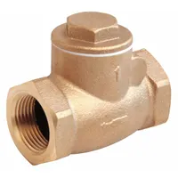 APPROVED VENDOR Swing Check Valve: Swing, Inline Valve Body, 1 in Pipe Size, FNPT x FNPT, Bronze