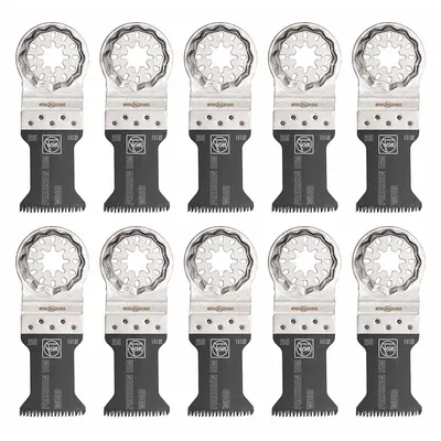 FEIN Oscillating Tool Blade: 1 3/8 in Blade Wd, 3 13/16 in Overall Lg, Precision Cutting - Starlock Mounted Blades