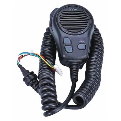ICOM Speaker Microphone: Fits Icom, For M424G Series, 17 in Cord, Push To Talk - ICOM-Compatible Microphones & Speakers