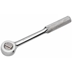 This standard-head ratchet features a reversible mechanism and a chrome finish. It is non-magnetic and has an overall length of 10-1/4 inches. Suitable for tightening and loosening fasteners in general mechanical applications.