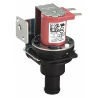 This water dump valve is a replacement part for ice machines. It controls the purge cycle, releasing mineral-concentrated water after freezing to support clear ice production. Used in commercial ice machine maintenance