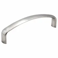 Fixed, non-recessed pull handle made of stainless steel with a satin silver finish. Features threaded holes for #6-32 screws and a 0.197 in grip thickness. Suitable for use on cabinets, enclosures, and machinery doors requiring a corrosion-resistant grip
