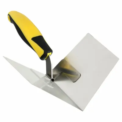 HYDE Inside Corner Trowel: Blade Mat. Stainless Steel, 4 in Blade Wd - Inside-Corner Drywall Trowels