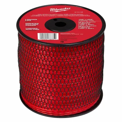 MILWAUKEE String Trimmer Line: Nylon, 0.105 in Dia, 625 ft Overall Lg, Twisted