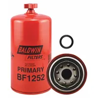 BALDWIN FILTERS Fuel Filter: Spin-On, 3 11/16 in Outside Dia, 1"-14 Thread Size, Cellulose, BF1252