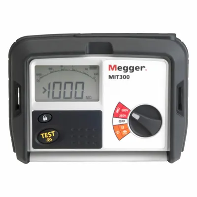 MEGGER Tester: 10 ohm to 999 megaohm, CAT III 600V, IP54, Digital, USB - Megohmmeters for Harsh Environments
