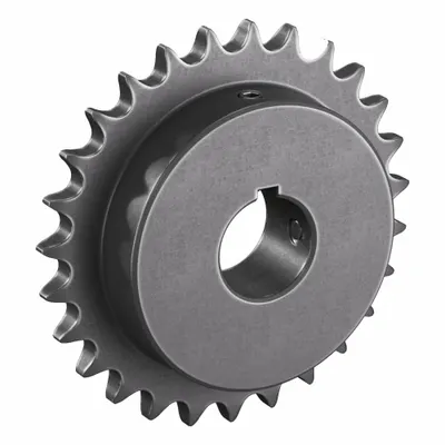 TRITAN Roller Chain Sprocket: 40, For 1/2 in Chain Pitch, 1 1/8 in Bore Dia, 27 Teeth - Size 40 Fixed-Bore Roller Chain Sprockets
