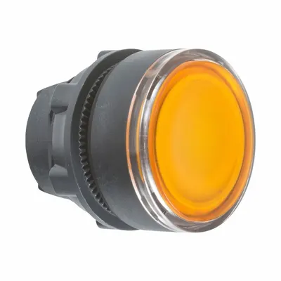 SCHNEIDER Flush Push Button: 22 mm Mounting Size, Non-Metallic - Illuminated Flush-Mount Push-Button Operators
