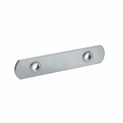 This steel slide-in T-nut features a double threaded hole and is designed for end-feed mounting in 0.4 in slot width T-slot framing systems. Compatible with Fath, 15 Series, and 40 Series profiles, it is used to secure components in industrial workstations, machine guards, and automation structures. Finish is black zinc-plated. Sold in a pack of 4.