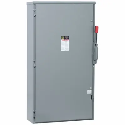 SQUARE D Safety Switch: Fusible, 600 A, Single Phase, 240V AC, Galvanized Steel - Fusible Safety Switches