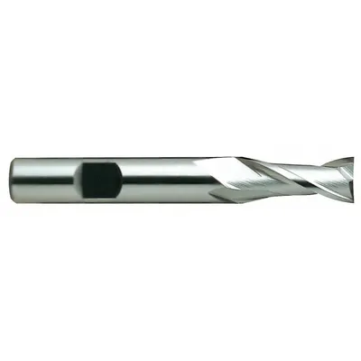 YG-1 Square End Mill: High Speed Steel, TiN Coated, 2 Flute, 5/8" Mill Dia, 1-5/16" LOC - General Purpose High-Speed Steel Square End Mills