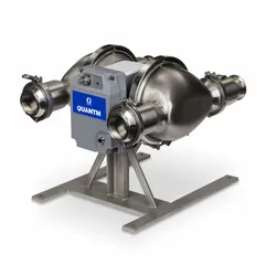 GRACO electric diaphragm pump with stainless steel body, 3-inch ports, and three-phase 380-480V AC motor. Delivers up to 18 ft maximum head. Features 316 SS seat material, SS check valves, and 32 Ra surface roughness for FDA compliance. Suitable for sanitary fluid transfer in food, dairy, beverage, and pharmaceutical applications.