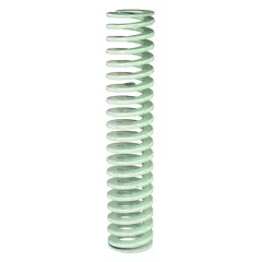 Cylindrical die spring made of alloy steel with closed, ground ends. Designed for use in stamping dies, metal forming tools, and press applications requiring controlled, high-force return action. Suitable for medium-to-heavy duty industrial manufacturing environments.