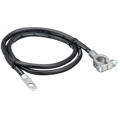 GROTE Battery Cable: Top Post Cable, 4 ga Wire Size, 48 in Overall Lg, Black - Top Start Cables