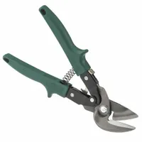 MALCO Offset Snip: Right, 10 in Overall Lg, 1 1/4 in Cutting Lg, Steel, Plastic, Steel, Metal (MPN M2007)