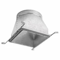 Vent Boot Hanger: Square to Round Adapter Boot, 12 in Dia. 12 in H x 12 in W Collar Size, Steel (MPN SBS-121212 SRA)