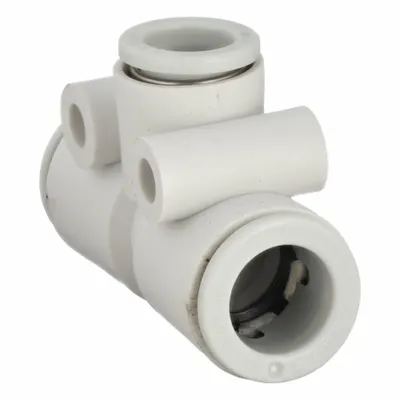 SMC KQ2T10-08A Push-Fit Tee Fitting - Polybutylene & Brass Tube Fittings