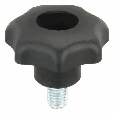 KIPP 7-Arm Knob with Threaded Stud - 7-Arm Knobs with Threaded Stud