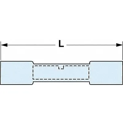 3M Butt Splice Connector: Blue, Heat Shrink, For Wire Size 16 AWG – 14 AWG - Insulated Butt Splice Connectors with Heat Shrink