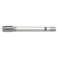 Metric M5x0.5 thread-forming tap with D5 / 6H tolerance, plug chamfer, and V coated cobalt construction. Designed for creating internal threads in steel, stainless steel, and aluminum without cutting, providing chip-free threading. Suitable for automotive and general manufacturing applications